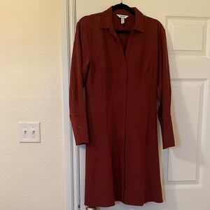 SPANX Long Sleeve Rust Dress
